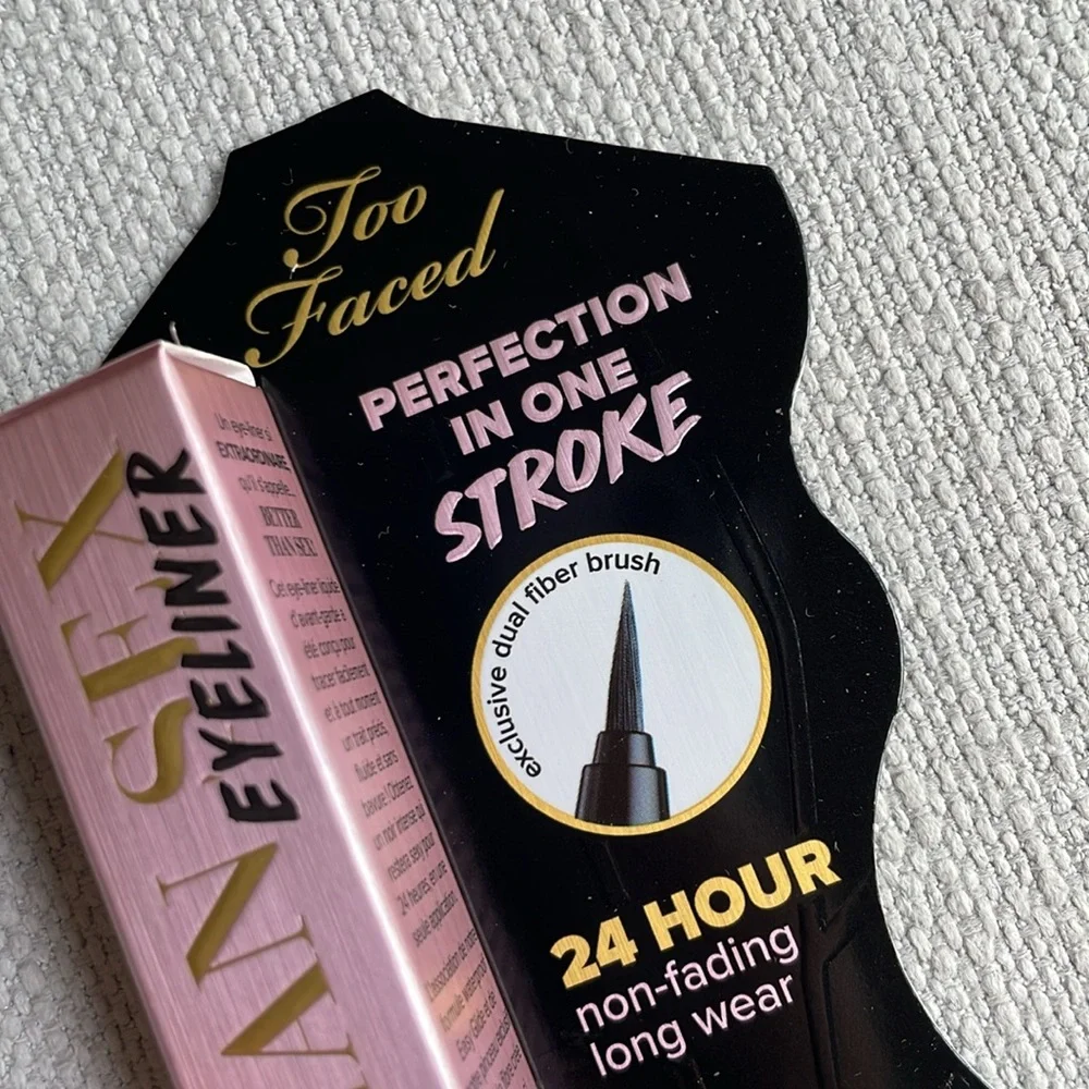 Too Faced Better Than Sex easy glide waterproof Liquid Eyeliner — deepest black